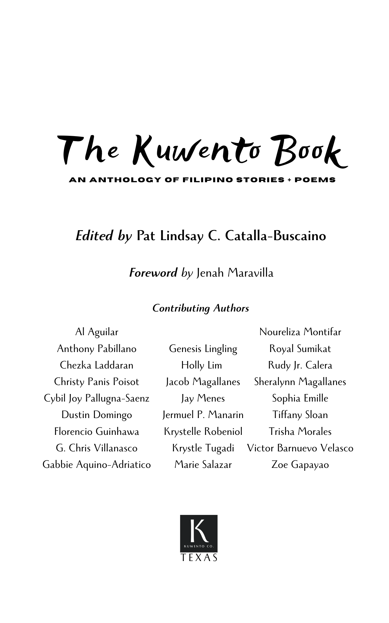 The Kuwento Book: An Anthology of Filipino Stories + Poems